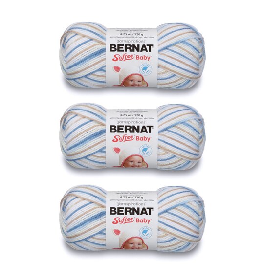 Bernat Softee Baby Little Boy Blue Yarn - 3 Pack of 120g Bernat Softee Baby Little Boy Blue Yarn - 3 Pack of 120g